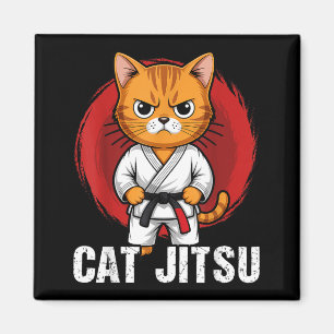 Íman Jiu Jitsu Gato Kawaii BJJ ou Grappling MMA engraça