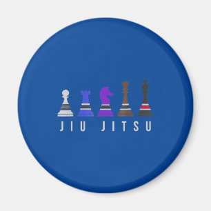 Íman jiu Jitsu    treinando xadrez, presente com texto.