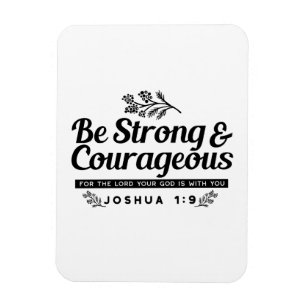 Íman Jo 1:9 Bíblia Verso Design - Seja Forte e Corajoso