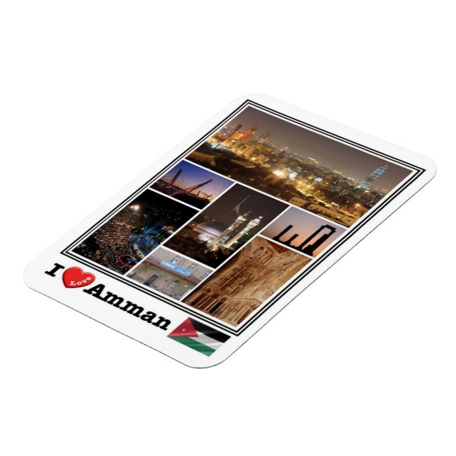 Íman JO Jordan - Amã - Eu Amo Mosaico - Magnet (Left Side)