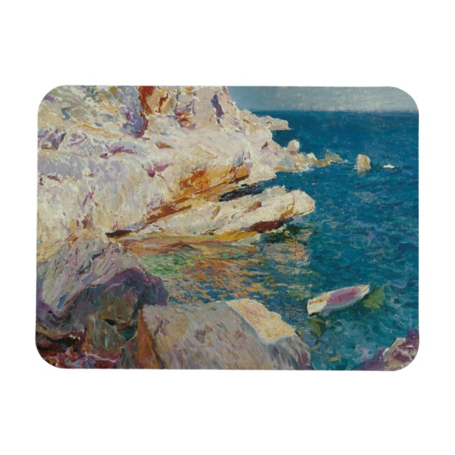 Íman Joaquin Sorolla-Rocks de Javea e o Barco Branco (Horizontal)