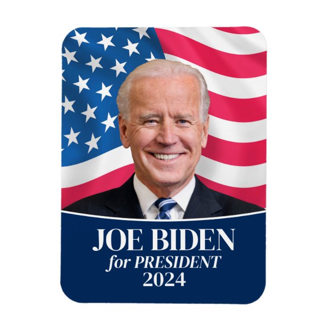 Íman Joe Biden 2024 para Presidente Foto e geladeira de (Vertical)