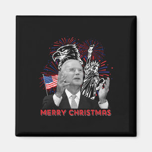 Íman Joe Biden engraçado Feliz Natal em julho bandeira