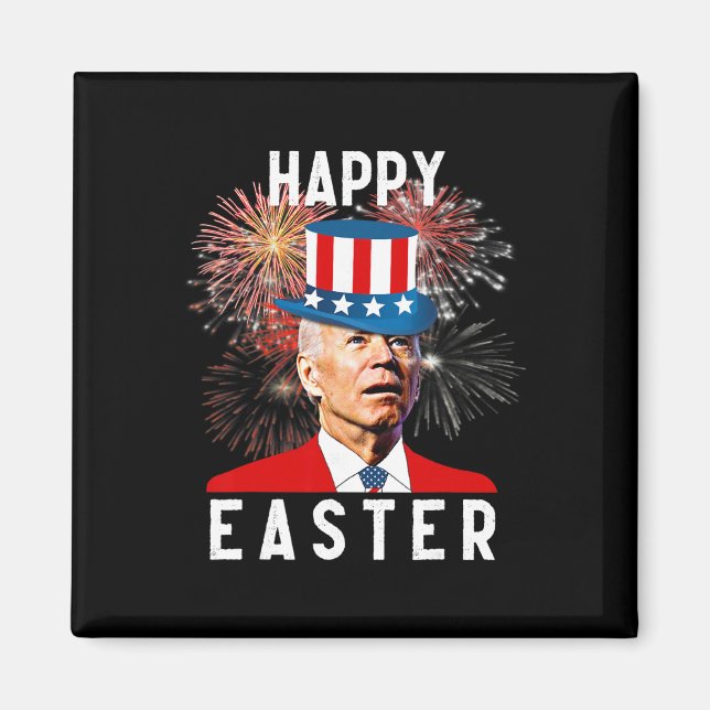 Íman Joe Biden Feliz Páscoa Para Engraçado 4 De Julho  (Frente)