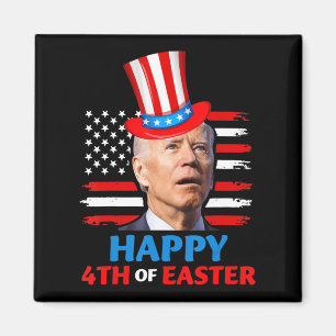 Íman Joe Biden Funn 4 De Julho Feliz 4 De Julho Con Pás