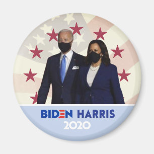 Íman Joe Biden Kamala Harris Wearing Facemasks