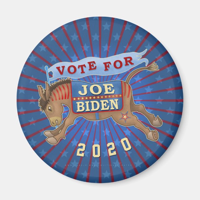 Íman Joe Biden para o Presidente 2020 Democrat Donkey (Frente)