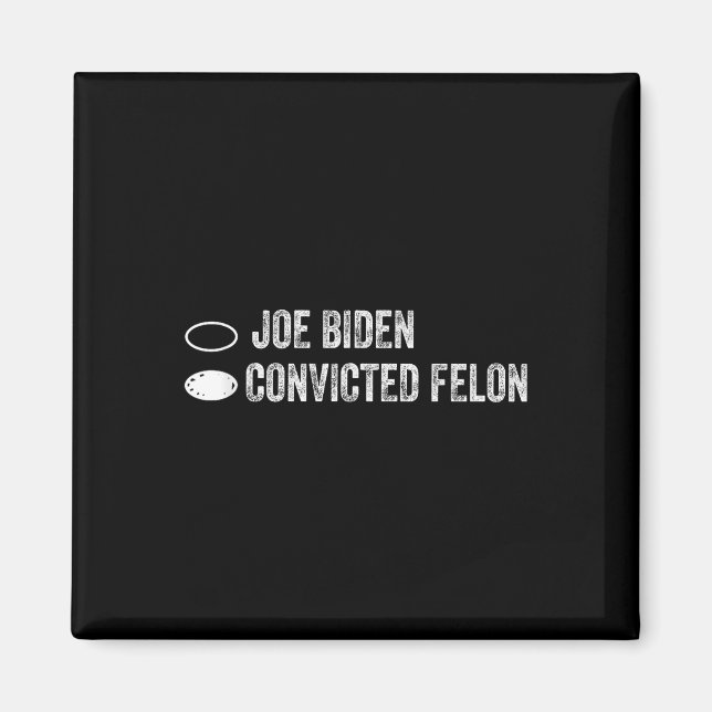 Íman Joe Biden Vs Condenado Felon - Documento De Votaçã (Frente)