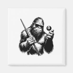 Íman Jogador Bigfoot Billiards - Engraçado Sasquatch Bi