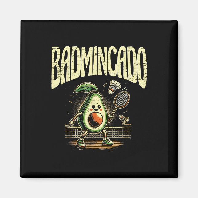 Íman Jogador de Badminton Badmincado Peteca (Frente)