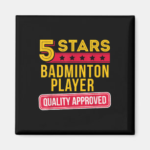 Íman Jogador de Badminton de 5 Estrelas - Gif Divertido