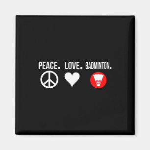 Íman Jogador de Badminton do Peace Love Badmitton