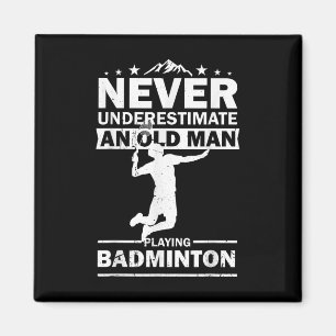 Íman Jogador de Badminton Feminino Masculino Peteca Eng
