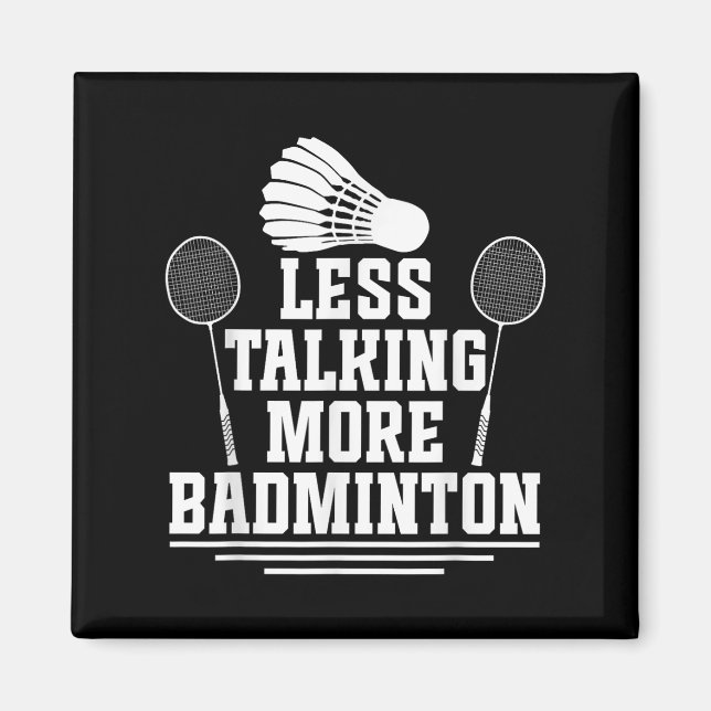 Íman Jogador de Badminton Menos Falando (Frente)