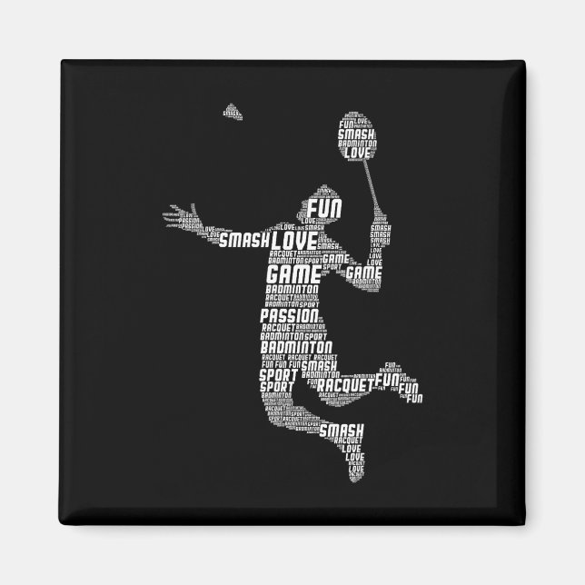 Íman Jogador de Badminton Shuttle Boys Jovens Homens 1 (Frente)