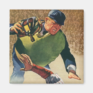 Íman Jogador de Basebol Esportivo Vintage, Umpire