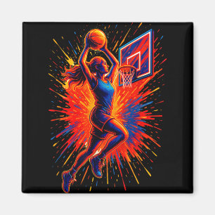 Íman Jogador de Basquete Engraçado Tie Dye Equipe Espor