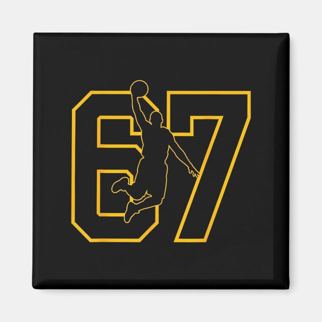 Íman Jogador de Basquete Vazamento Número 67  (Frente)