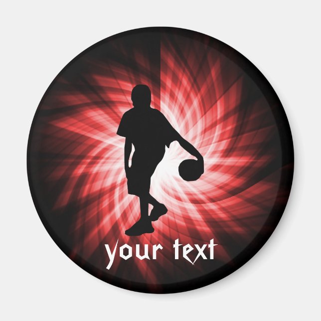 Íman Jogador de Basquete; Vermelho (Frente)