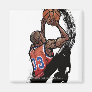Íman Jogador de basquetebol que segura bola