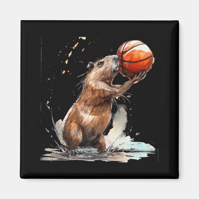 Íman Jogador de basquetebol Trabalho de arte Ca (Frente)