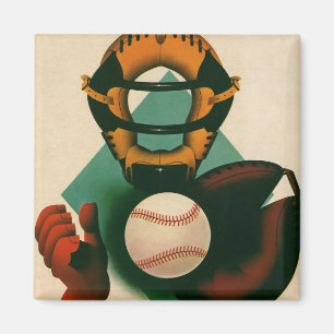 Íman Jogador de beisebol do Vintage Sports, apanhador d
