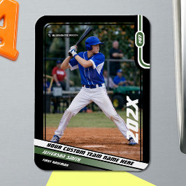 Íman Jogador de Beisebol Personalizado Verde