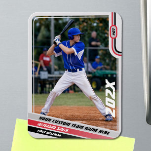 Íman Jogador de Beisebol Vermelho Personalizado
