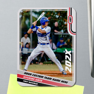 Íman Jogador de Beisebol Vermelho Personalizado