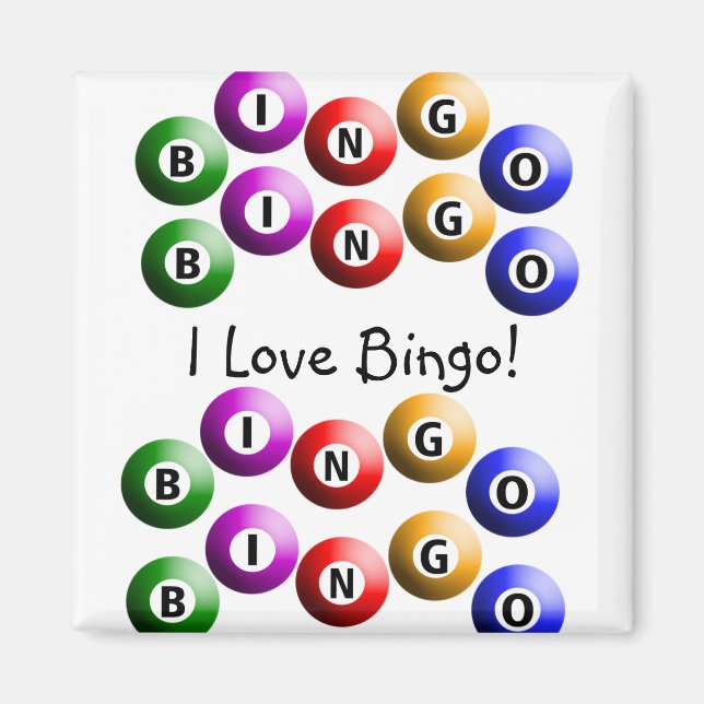 Íman Jogador de Bingo "I Love Bingo" (Frente)