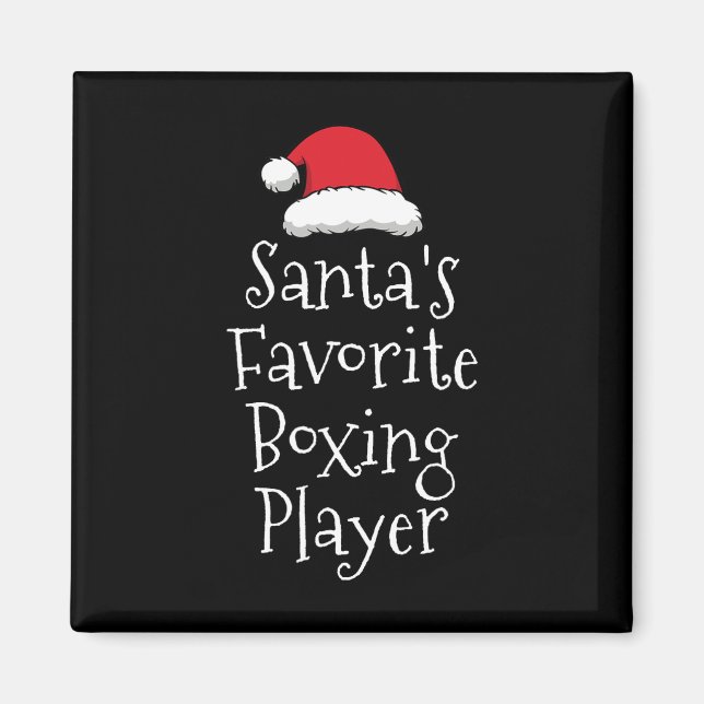 Íman Jogador de Boxas Favorito do Santas - Bo Engraçado (Frente)