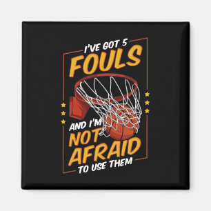 Íman Jogador de Bysketbyll Divertido 5 Fouls Defensor S