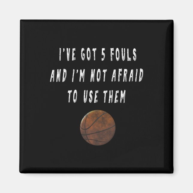 Íman Jogador de Bysketbyll Divertido Lixeira Falando Ca (Frente)