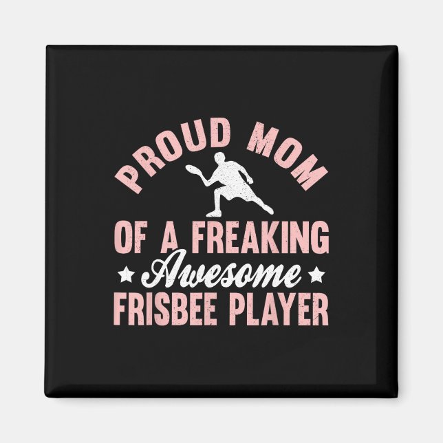 Íman Jogador de Frisbee Ultimate Frisbee Disc Golf Mãe  (Frente)