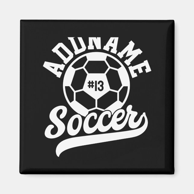 Íman Jogador de Futebol Adicionar Nome Equipe de Futebo (Frente)