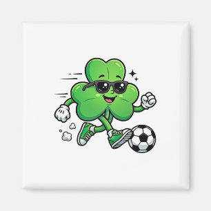 Íman Jogador de Futebol Cool Shamrock Dia de São Patríc