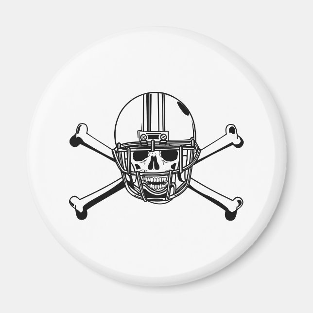 Íman Jogador de futebol do Skull e Cross Bones (Frente)