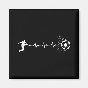 Íman Jogador de Futebol Engraçado Coração Pulso Gráfico