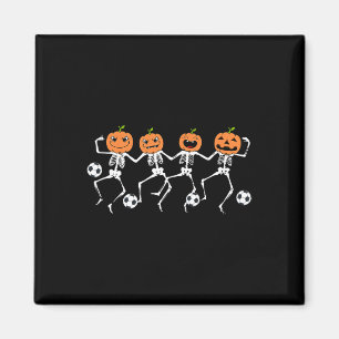 Íman Jogador de Futebol Engraçado de Halloween Abóbora 