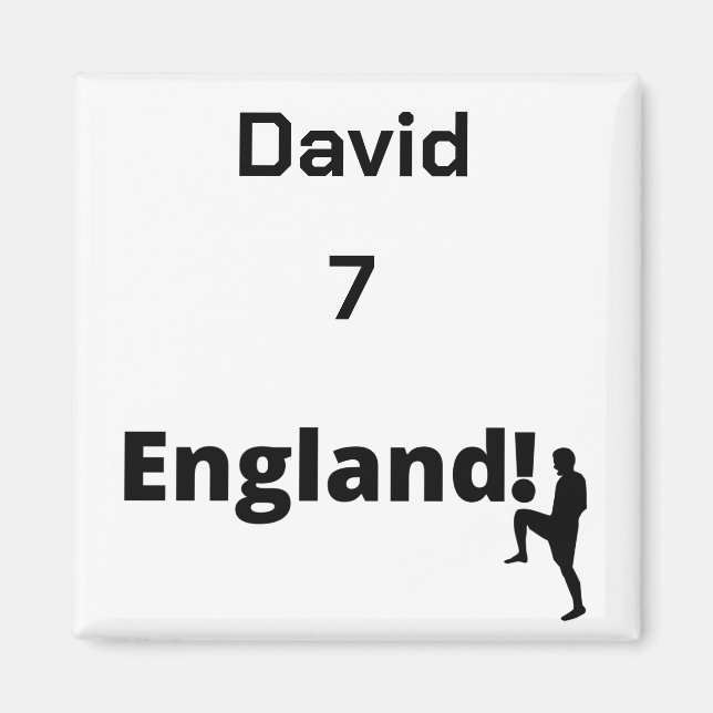 Íman Jogador de futebol inglês personalizável (Frente)