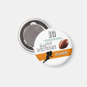 Íman Jogador de futebol moderno Silhouette Feliz Aniver