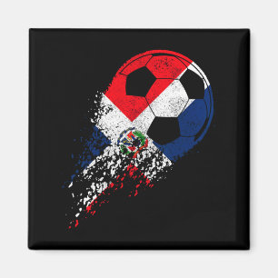Íman Jogador de Futebol Orgulho Bandeira República Domi