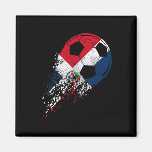 Íman Jogador de Futebol Orgulho Bandeira República Domi