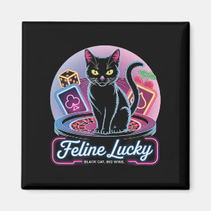 Íman Jogador de Gatos de Casino de Jogo Feline Lucky &a