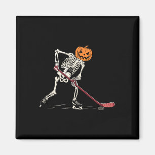 Íman Jogador de Halloween do Hockey Skeleton Jogador de