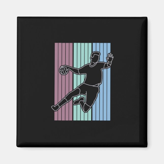 Íman Jogador de Handebol Retro (Frente)
