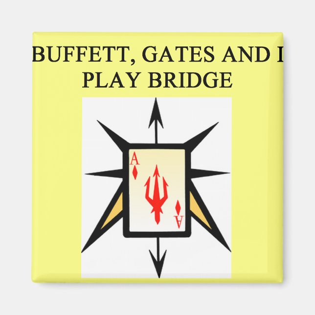 Íman jogador de jogo bridge duplicado (Frente)