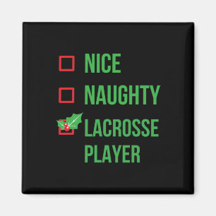 Íman Jogador de Lacrosse Engraçado Presente de Natal do