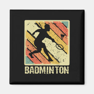 Íman Jogador de peteca retrô vintage badminton