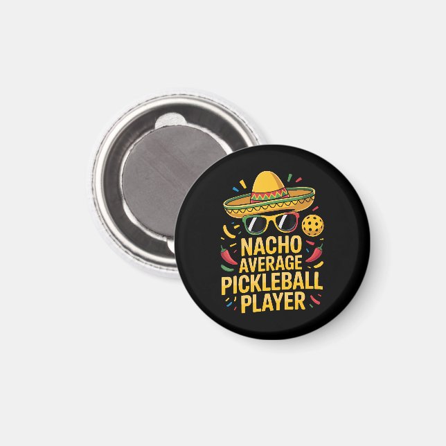 Íman Jogador de pickleball não médio (Front/Back)